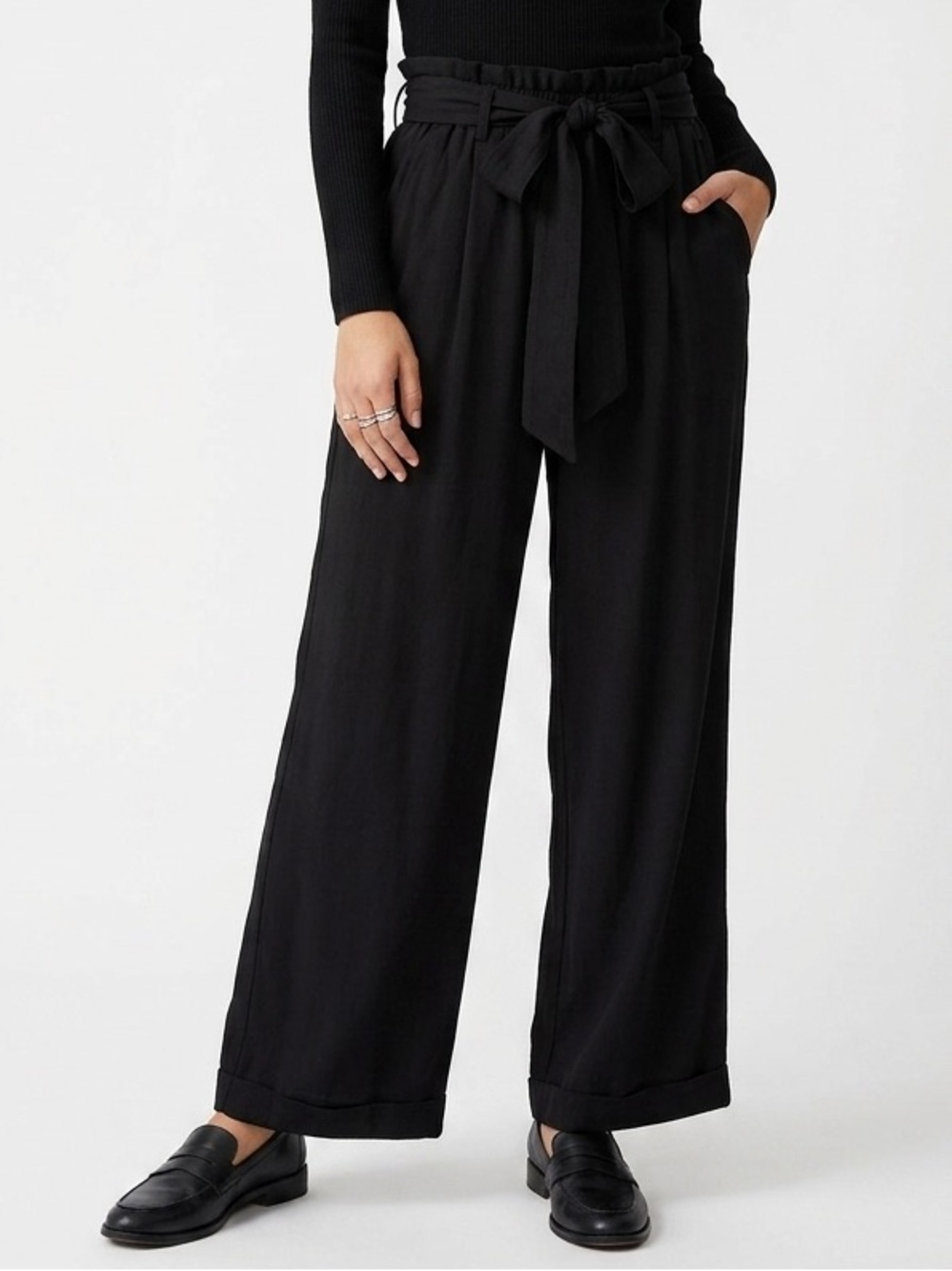 Melissa Nepton Black Clyde Wide Leg Pants Black Size Small